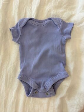 Nordstrom Lilac Ribbed Baby Bodysuit